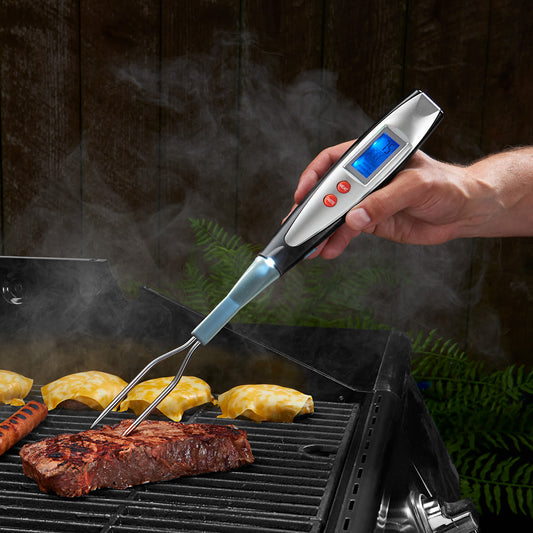 🔥 GrillMate Pro – Smart Digital BBQ Fork for Perfect Meat Every Time!