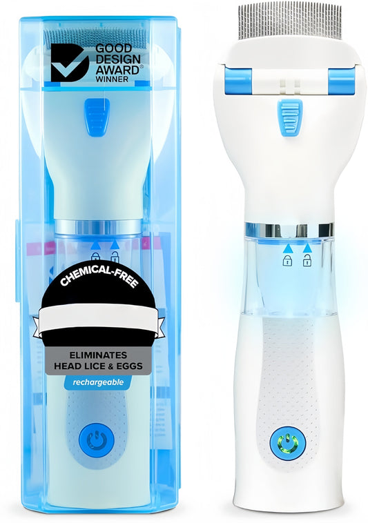LiceAway Pro Electric Lice Vacuum Comb – Chemical-Free, Mess-Free Lice Removal for Kids & Adults, Gentle on All Hair Types, Includes Refill Filters