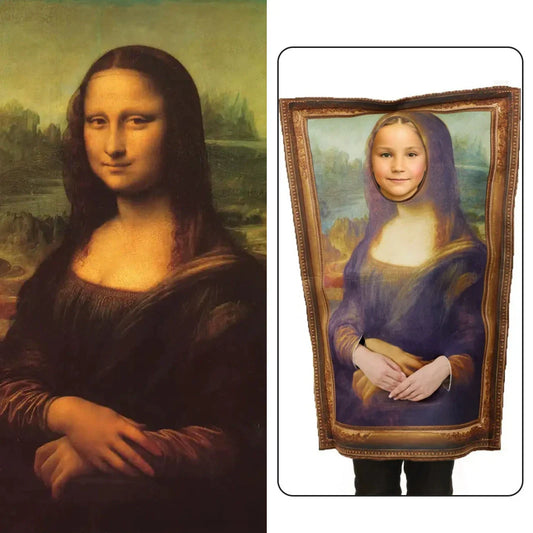 Become the Mona Lisa – Hilariously Iconic 3D Wearable Art Costume for Halloween & Parties